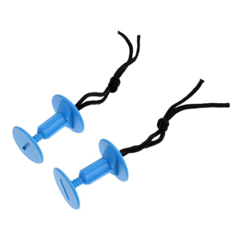 2 Pieces Bodyboard Surfboard Leash Plugs with Cords Strings Blue 2