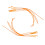 10Pcs Braided Fly Fishing Line Leader Loop Connectors Orange Capacity 2