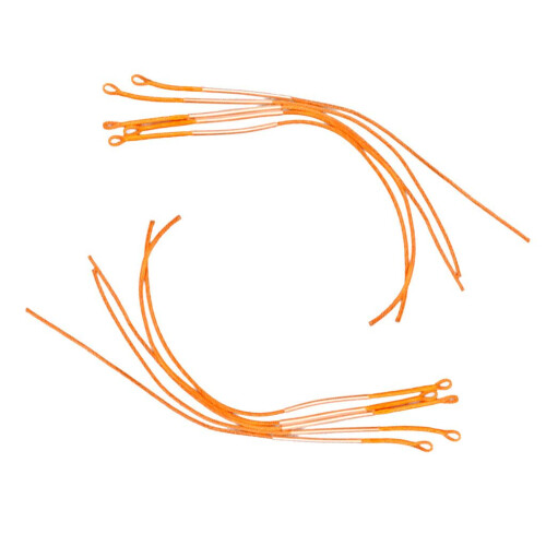 10Pcs Braided Fly Fishing Line Leader Loop Connectors Orange Capacity 1