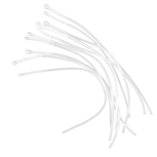 10Pcs Braided Fly Fishing Line Leader Loop Connectors White Capacity 5