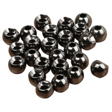 25pcs Tungsten Slotted Fly Tying Beads Nymph Head Ball Beads 2.4mm Bla