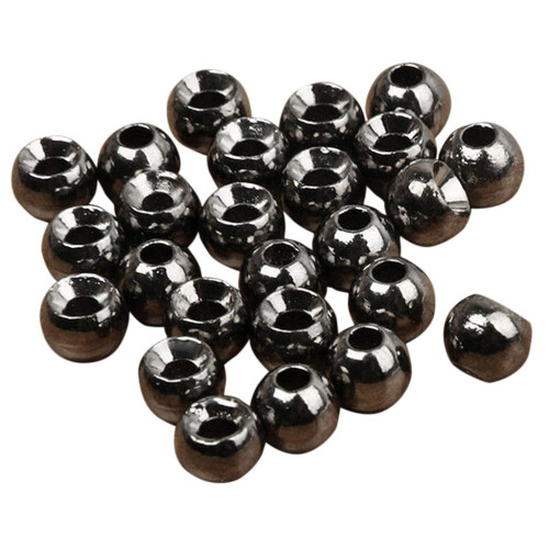 25pcs Tungsten Slotted Fly Tying Beads Nymph Head Ball Beads 2.4mm Bla