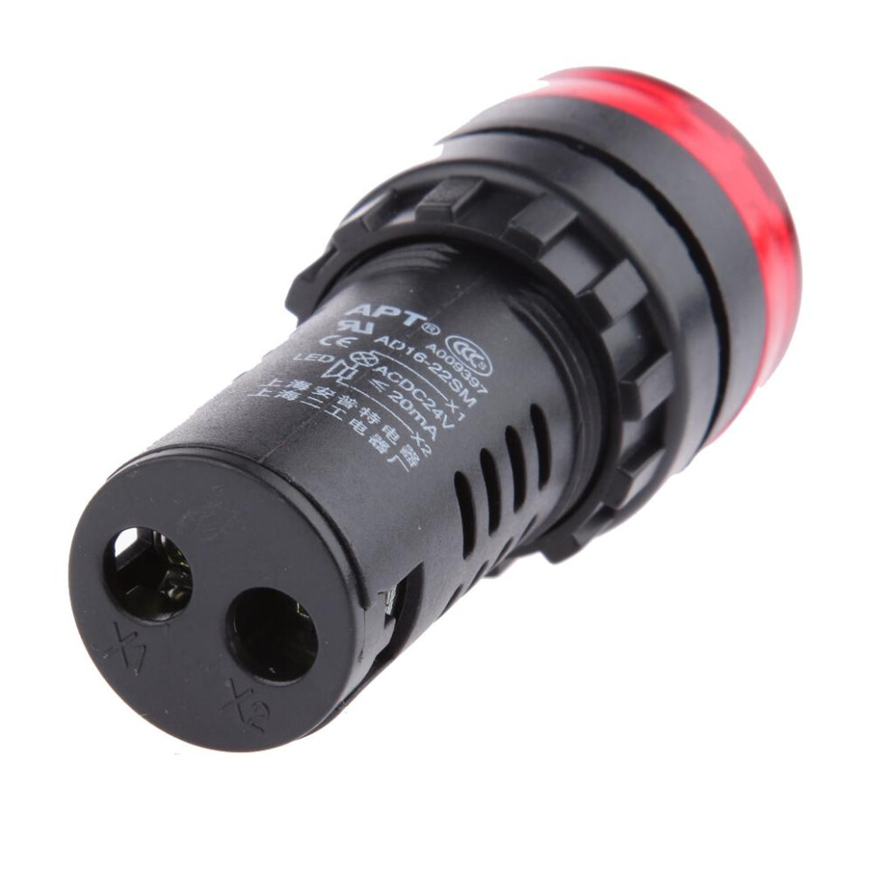 Led Flash Alarm Indicator Signal Lamp With Buzzer Ad16-22Sm 24V Red 6901423398085