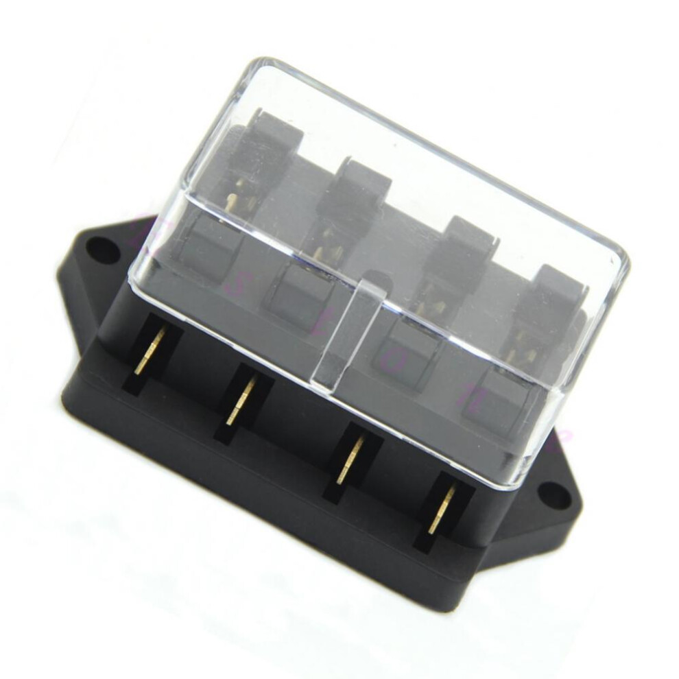 4-Way Car Vehicle Circuit Standard Ato Atc Blade Fuse Box Block Holder 6901423405684