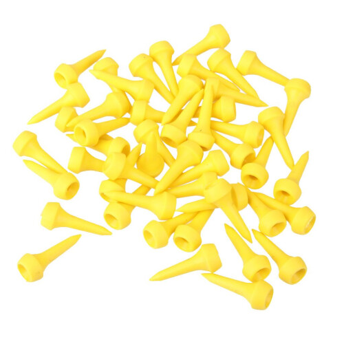 100PCs Yellow Plastic Golf Tees Golfer Aid Tool 1
