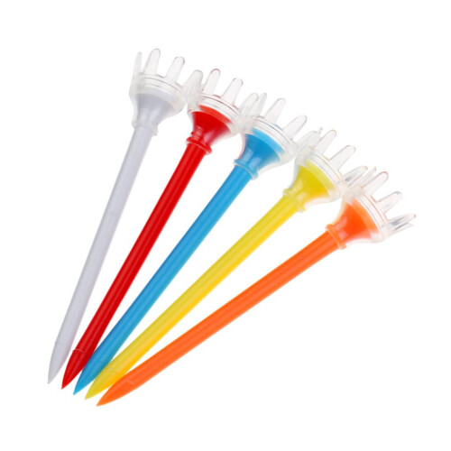 5 Pieces Durable Plastic Crown Golf Tees Golfer Training Tool Random C 1
