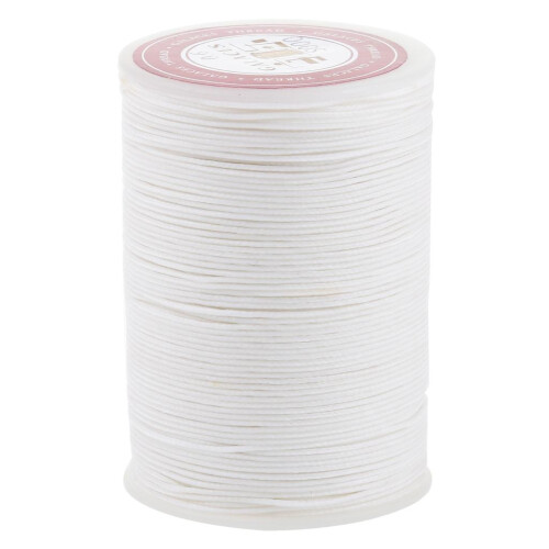 Leather Craft Handwork Sewing Round Wax String Thread 0.6mm White 2