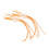 10Pcs Braided Fly Fishing Line Leader Loop Connectors Orange Capacity 3