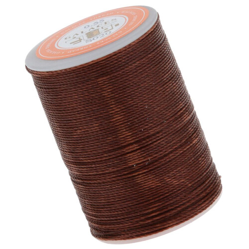 Leather Craft Handwork Sewing Round Waxed String Thread 0.55mm Dark Br