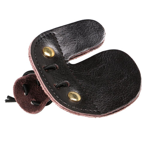 Archery Finger Glove Protect Fingers Guard Tab Double Layer Leather 1
