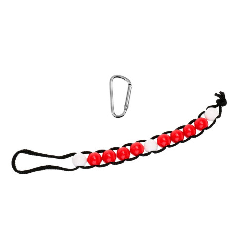 Deluxe Large Golf Stroke Shot Score Counter Beads with Carabiner Clip 2