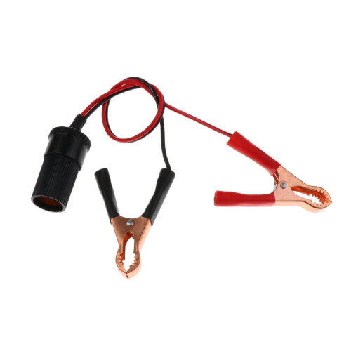 Car 50A Battery Copper Alligator Crocodile Clip Cigarette Lighter Sock 2