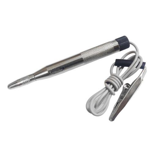 Car Light Tester 6-24V Electrical Tester Test Lamp Probe Light Silver 2