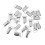 20x Metal Suspender Paci Webbing Mitten Clips w/ Round Plastic Insert 1