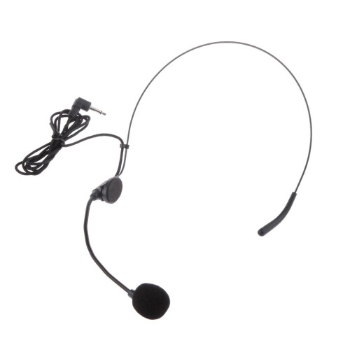 Back Electret Unidirectional Headworn Microphone with Bending Type Pl