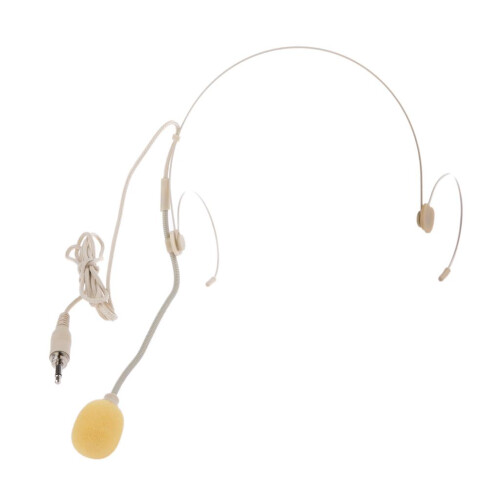 Double Earhook Headset Back Blectret Headworn Microphone Upright Type