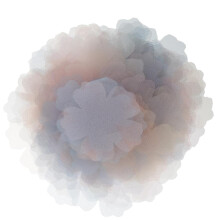 100 Pieces Flower Shape Tulle Chiffon Embellishment for DIY Hair Acces