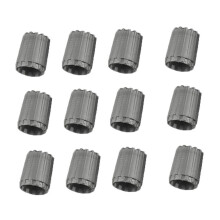12 Pieces Wheel Tire Valve Stem Caps for TPMS Standard Valve Grey