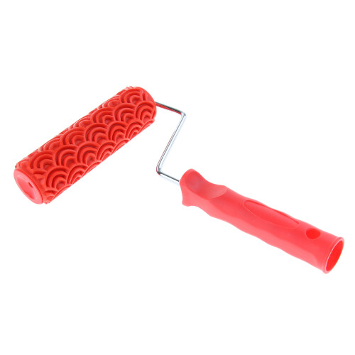 7inch Scale Pattern Embossed Painting Roller Wall DIY with Plastic Han