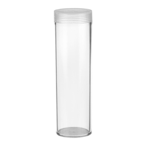 10 Pcs 32mm Protective Tube Holder Clear Round Cases Coin Storage Box 1