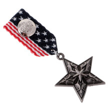 Military Uniform Medal Badge Brooch Pin Ribbon Party Fancy Dress Costu
