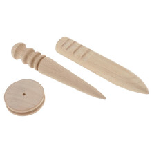 Multi-Size Wood Slicker Leather Edge Burnisher Leathercraft Burnishing