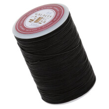 Leather Craft Handwork Sewing Round Waxed String Thread 0.6mm Black