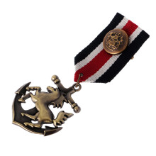 Unisex Vintage Navy Style Horse Anchor Medal Brooch Lapel Pin Punk Je