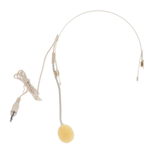 Double Earhook Headset Back Blectret Headworn Microphone Upright Type 1
