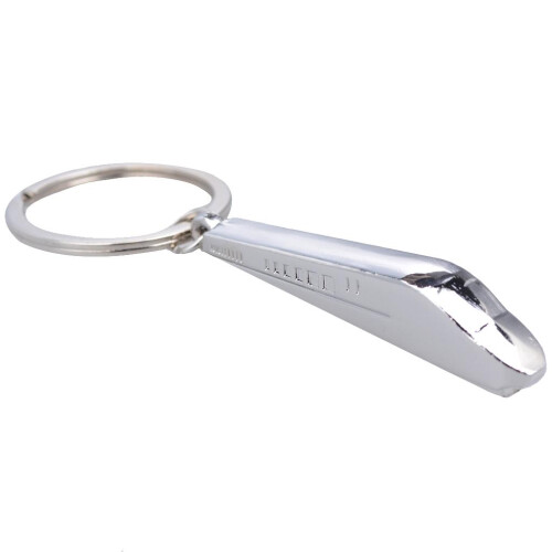 Silver 3D Train Shaped Pendant Keychain Key Ring Key Holder for Home K 1