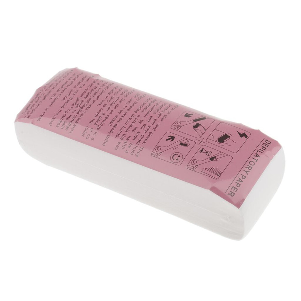 100 Pieces Nonwoven Hair Removal Paper Depilatory Wax Strips Epilator