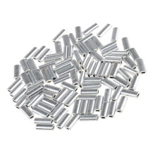 100pcs Single Aluminum Fishing Crimp Sleeves Tube Wire Leader Sleeve 1