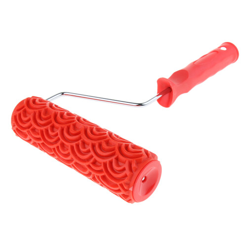 7inch Scale Pattern Embossed Painting Roller Wall DIY with Plastic Han 1