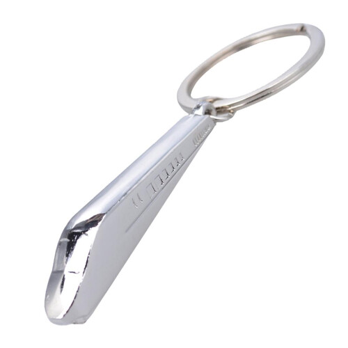 Silver 3D Train Shaped Pendant Keychain Key Ring Key Holder for Home K 2