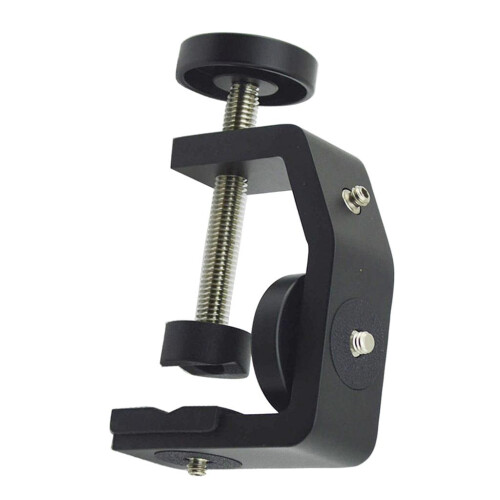C Clamp Camera Mount Adjustable with 1/4Inch Screw Adapter for DSLR Ca