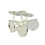 6 Pieces Round Cuff Links Settings Base for DIY Cabochon Jewelry Silve 1