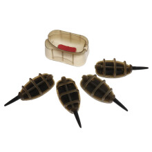 Carp Fishing 4 In-line Method Feeder and 1 Mould Set Fishing Terminal