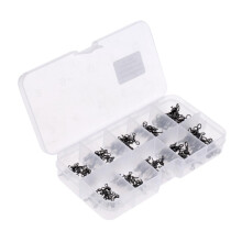 100pcs/box Heavy Duty 3 Way Fishing Rolling Swivels Rig Links 2#/4#/6#