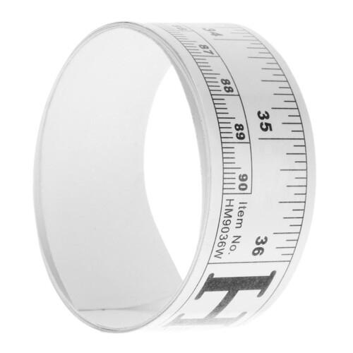 90cm Self Adhesive Measure Tape Vinyl White Ruler 1