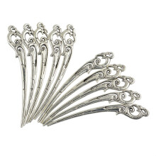 10Pieces Phoenix Pattern Antique Silver Metal Carved Hook Bookmarks Ha