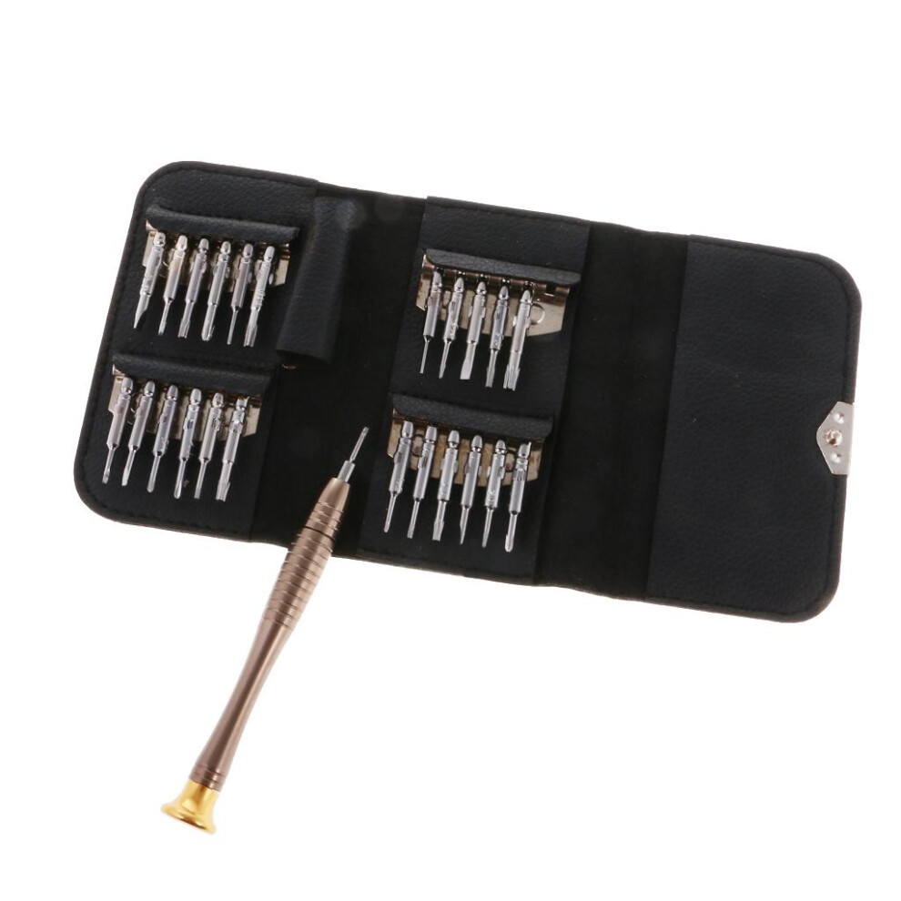24 Pieces Precision Screwdriver Tool Kit Watch Mobile Clock Repair Set 6901423385573