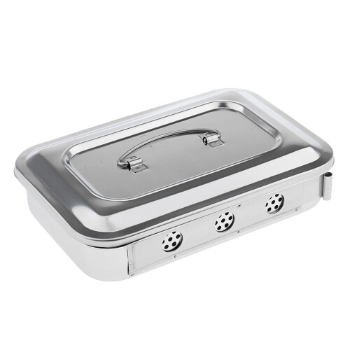 Steel Instrument Storage Hole Box with Lid Tools   Veterinary #A 2