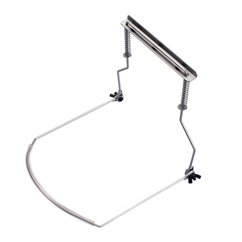 Chrome Adjustable 10 Holes Harmonica Holder Mouth Neck Hands Free Stan