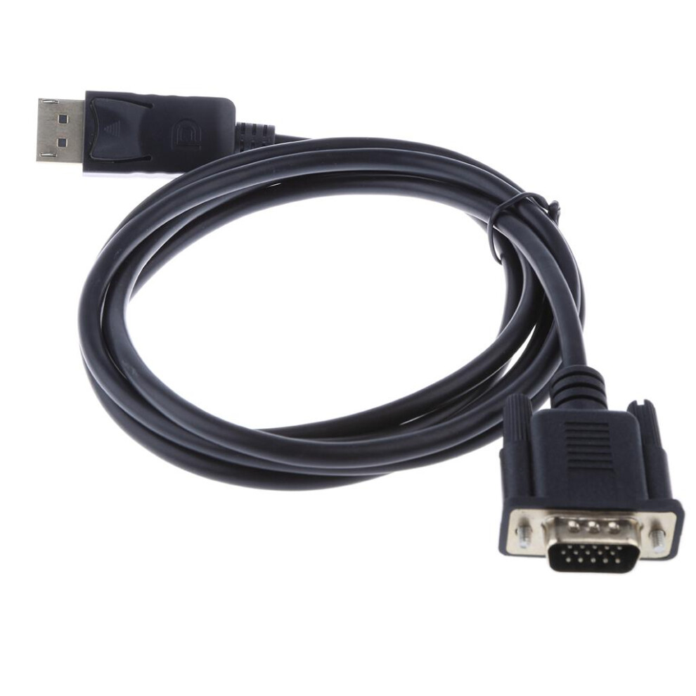 1.8M/6Ft Dp To Vga Cable Plated 1080P Displayport Dp To Vga Adap Gold 6901423383845