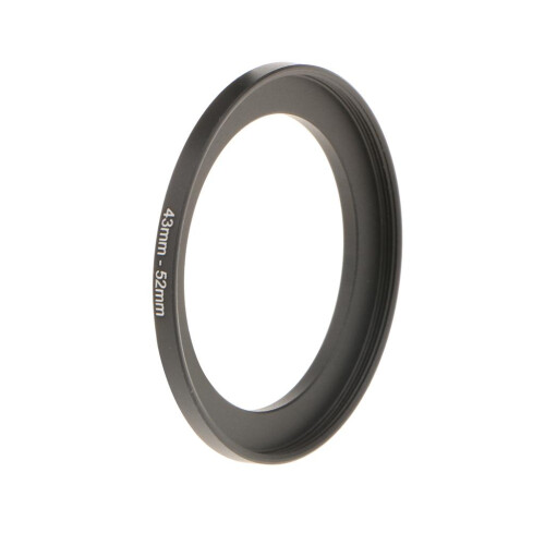 Black Camera Lens Adapter Ring 43mm-52mm Filter Converter Mount for DS 2