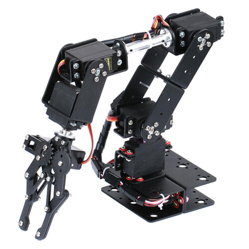 Black Robotic Arm Robot Handle 6Dof Robotic Clamp Claw Learning Assemb 1
