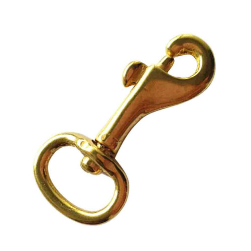 Heavy Duty Brass Swivel Eye Bolt Snap Hook Leather Craft Dog Leash Cli 1