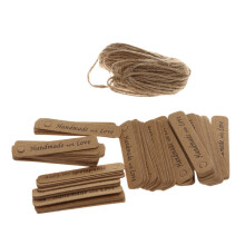 100 Pieces Handmade with Love Kraft Gift Tags Labels Hanging Cards Bro