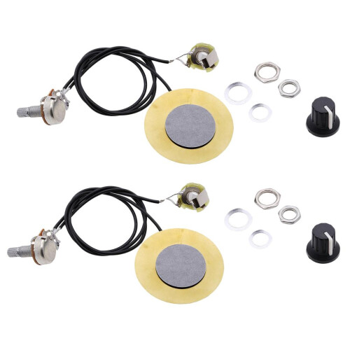 2 Pieces Pickup Piezo Transducer Prewired Amplifier for Guitar Violin 1