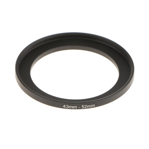 Black Camera Lens Adapter Ring 43mm-52mm Filter Converter Mount for DS 1